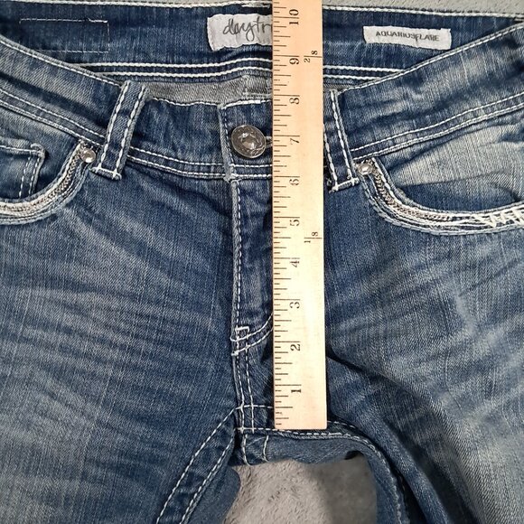 NEW NWT Daytrip Aquarius Flare Jean Women 32x37, Tag 30 XL Contrast Stitch Blue - Picture 12 of 16